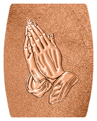 DAREC-516-CP-SH-CP Copper Praying Hands Shimmer Copper